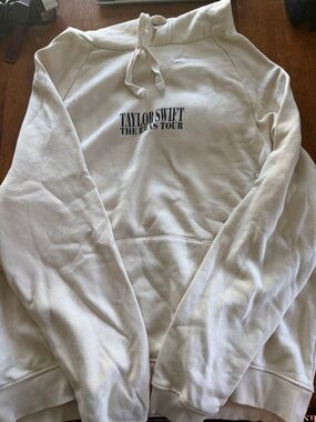 Taylor Swift Cream Eras Tour Pullover with Black Label